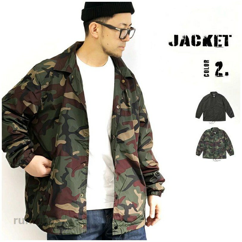 コーチジャケット 裏起毛 メンズ かっこいい カモフラ ジャケット 春 秋 冬 ゆったり 暖かい 防風 防寒 弱撥水 M-XXL おしゃれ 迷彩 カモ 無地 黒 ブラック ウインドブレーカー ジャンパー シンプル アメリカン カジュアル ストリート アメカジ 羽織り 秋冬 アウター スタイリッシュに着こなせる◎裏起毛 コーチジャケット ◎ メンメーカー希望小売価格はメーカーカタログに基づいて掲載しています