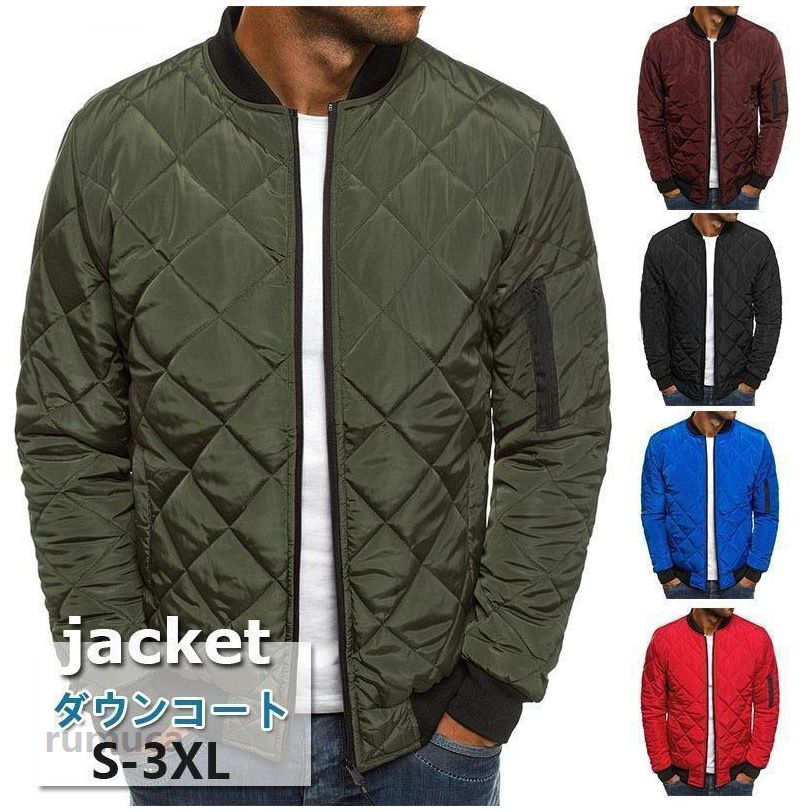Jacket - ダウンコート ダウンジャケット メンズ 40代 50代 秋冬 中綿 せ ジャケット 軽量 細身 紳士服 おしゃれ 30代 カジュアル アウター 厚手 アウトドア