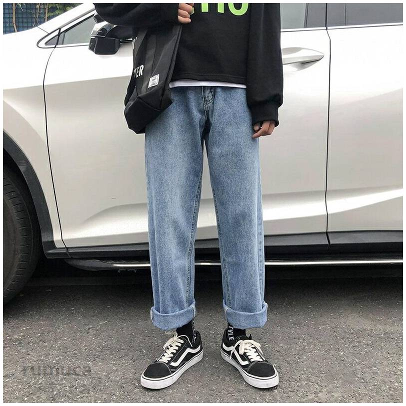 Rumucaのメンズ パンツ ストレート デニムパンツ ワイド デニム ジーンズ チノパン ズボン 黒 ブラック メンズファッション 大きいサイズ やわらか 韓国 おしゃれ 新着 男性用 ストレートパンツ 新作 服 春 春物 春服 夏｜アングル2