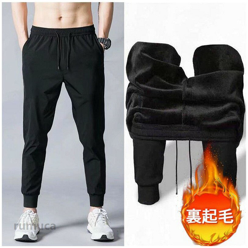 Rumucaのスウェットパンツ メンズ ジョガーパンツ 秋冬 裏起毛 暖かい 防寒 ジャージ スポーツ ルームウェア 部屋着 ボトムス ズボン ゴルフウェア｜アングル2