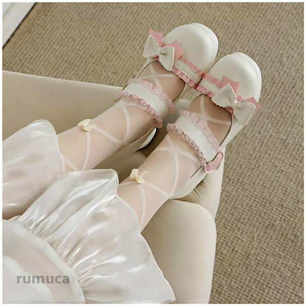 春 夏 ロリータ 厚底 ロリィタパンプス ゴスロリ おでこ靴 ロリィタ靴 レディース メイド靴 可愛い 女の子 リボン付き 日常 文化祭 イベント 美脚 お茶会 通学 クロスストラップ コスプレ 小さいサイズ 大きいサイズ 147g4