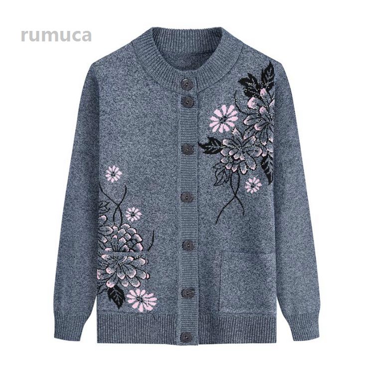 レディース 60代 秋冬 婦人服 50代 あったか ニットカーディガン ミセス おばあちゃん 服 羽織物 前開き 誕生日 70 rumuca-10006192 Rumuca サンプル画像3