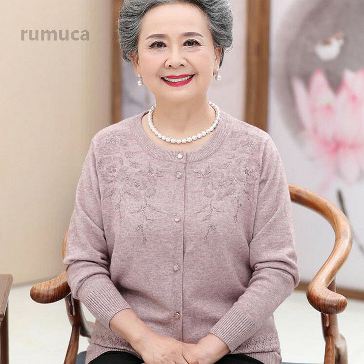 敬老の日 着やすい 施設 90代 老人 高齢者 お年寄り 祖母 ミセス 婦人 ゆったり トップス 80代 70代 秋冬 レディース ウール混 rumuca-10006627 Rumuca サンプル画像2