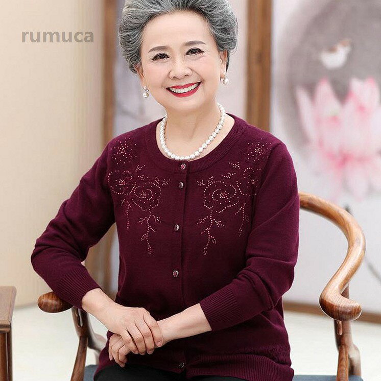 敬老の日 着やすい 施設 90代 老人 高齢者 お年寄り 祖母 ミセス 婦人 ゆったり トップス 80代 70代 秋冬 レディース ウール混 rumuca-10006627 Rumuca サンプル画像3