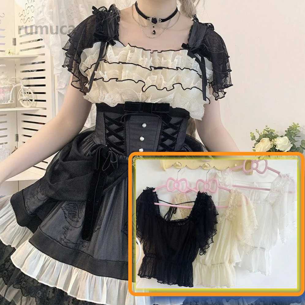 Rakuten - ブラウス コスプレ メイド服 コスチューム 衣装 Lolita 文化祭 学園祭 短袖 レディース ゴスロリ ホワイト