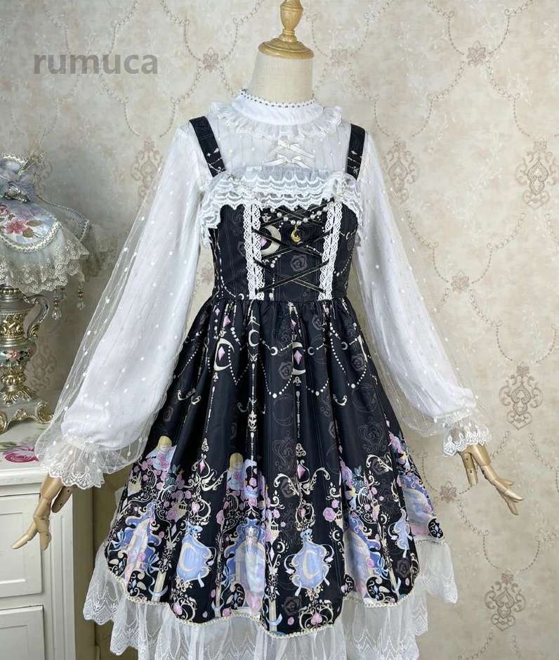 ブラウス コスプレ メイド服 コスチューム 衣装 Lolita 文化祭 学園祭 長袖 レディース ゴスロリ 丸首 ホワイ