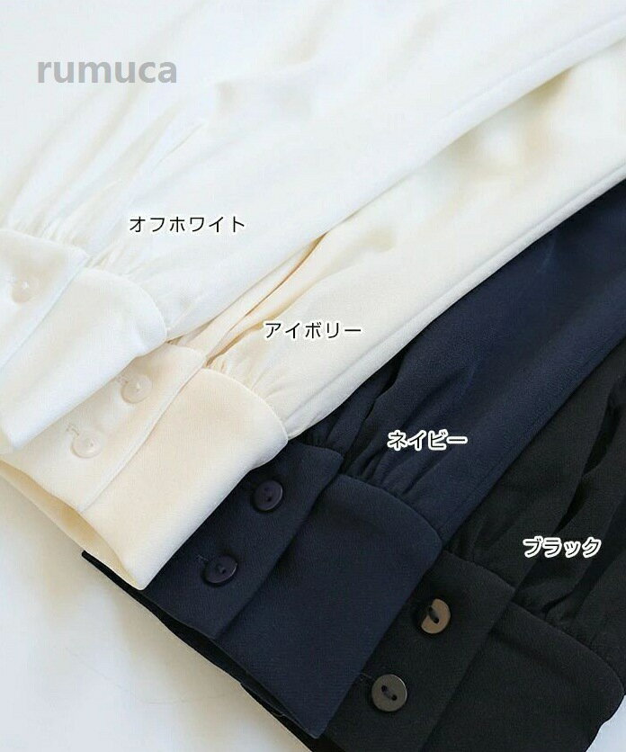 エバーネイビー ダブルクロス ブラウス レディース トップス シャツブラウス 長袖...