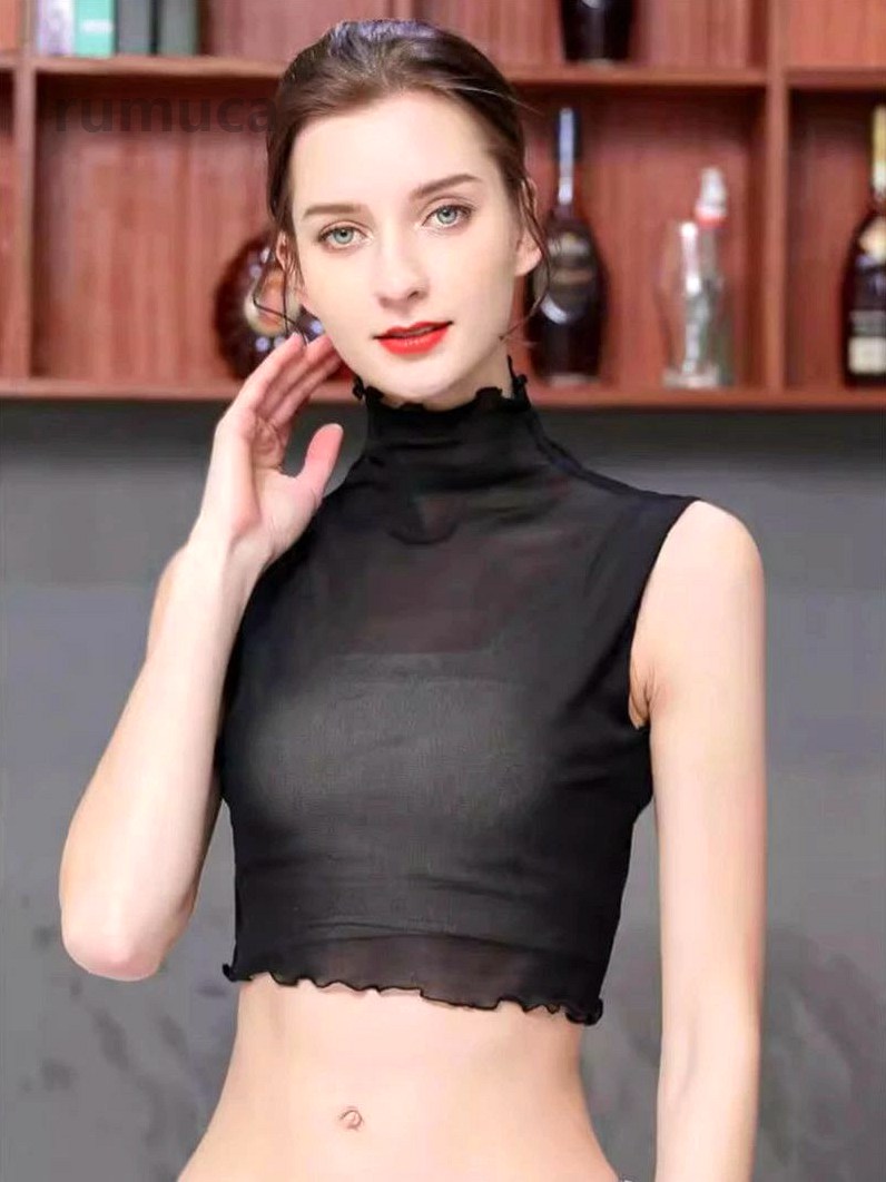 Rakuten - シースルー エアコン 付け襟 メッシュ 夏 ハイネック 重ね着 つけ襟 トップス インナー 涼しい カットソー 女性 つけえり