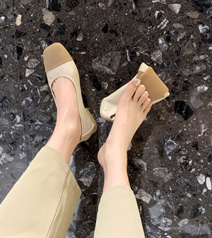 スクエアトゥ フラット 歩きやすい 疲れない 走れるパンプス 柔らか 痛くない フラットパンプス 通勤 オフィス 結婚式 rumuca-10014944 Rumuca サンプル画像3