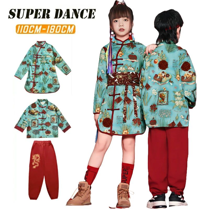 Other - キッズ コスプレ 舞台 シャツ パンツ ワンピース キッズ ダンス衣装 中国風 ステージ演出服 女の子 男の子 長袖