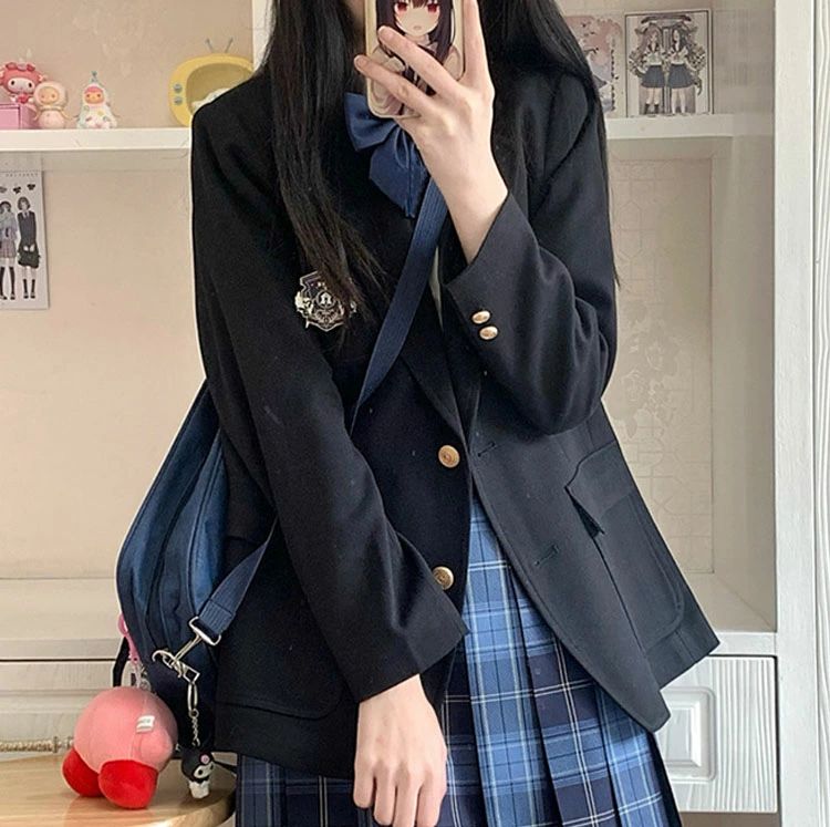 Rumucaのなんちゃって制服 卒業式 スーツ 女の子 韓国 制服 ブレザー 高校生 入学式 スーツ 女子 中学生 小学生 フォーマルスーツ 大きい｜アングル2