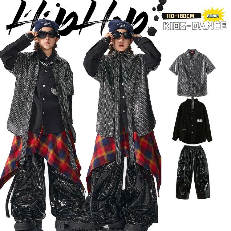ズボン カーゴパンツ 革 皮パンツ 黒 長袖シャツ ブラック ダンス衣装 応援団 子供服 女の子 男の子 シャツ 半袖 光沢 シルバー キッズ ダンスウェア ダンス衣装 セットアップ 個性 団体服 カッメーカー希望小売価格はメーカーカタログに基づいて掲載しています