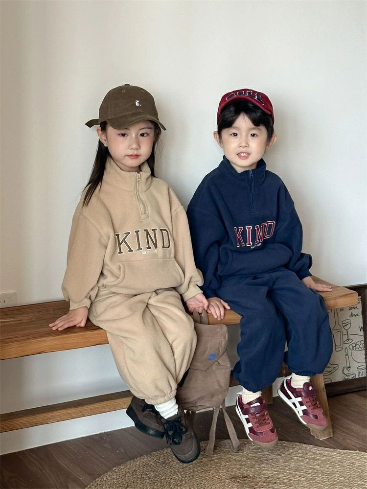 ロ 長袖 男の子 女の子 トレーナー セットアップ キッズ リンクコーデ 兄妹 ポーラ...