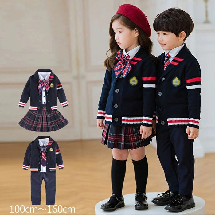 Rakuten - 女児 こども スーツ 長袖 フォーマル キッズ 子供 5点セット 子供スーツ 160cm 150 140 130 120 110 100 男の子 女の子 スーツ