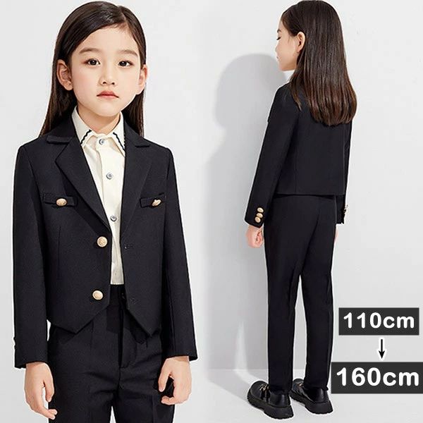 七五三 かわいい フォーマルスーツ パンツ ジャケット ブラック 女児スーツ キッズスーツ スーツ 入学式 小学生 女の子 スーツ 卒業式スーツ 女の子 小学生 学生服 上下セット 2点/3点セットメーカー希望小売価格はメーカーカタログに基づいて掲載しています