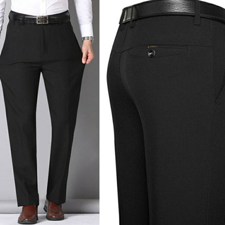 ロングパンツ ストレート ボトムス 洗える ズボン ビジネス 紳士 ストレッチ 男性...