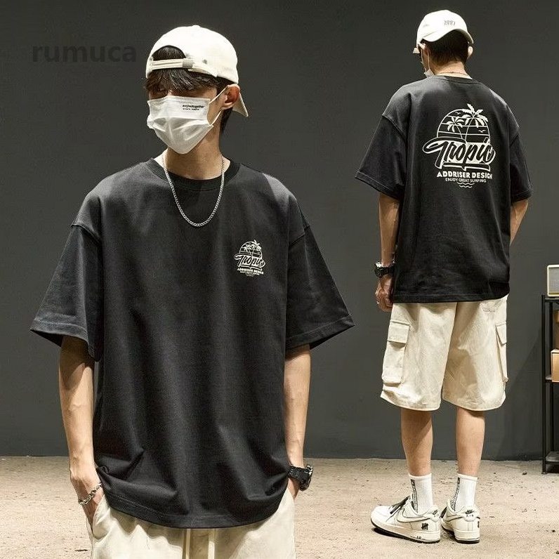 【】Tシャツ メンズ /マルチロゴパターンTシャツ/ コットン 大人 おしゃれ ロゴ ティーシャツ バックプリント ワンポイ