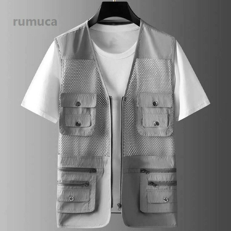 メンズ カジュアルベスト 多機能ベスト 夏メッシュベスト お釣りベスト アウトドア...