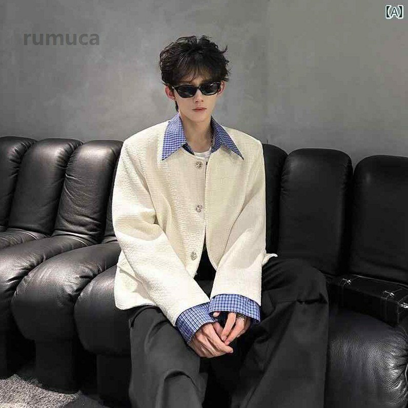 ファッション 春夏 秋冬 かっこいい オシャレ モテ 男性用 紳士服 服 韓国 シンプル 大人 男性 着 用いる チェック柄