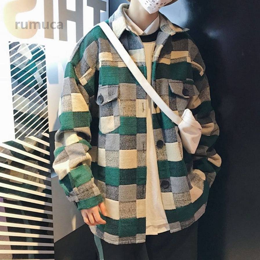 シャツ アウター 長袖 メンズ 韓国 チェック柄 数量限定!残りわずか!在庫切れの可能性あり！メーカー希望小売価格はメーカーカタログに基づいて掲載しています