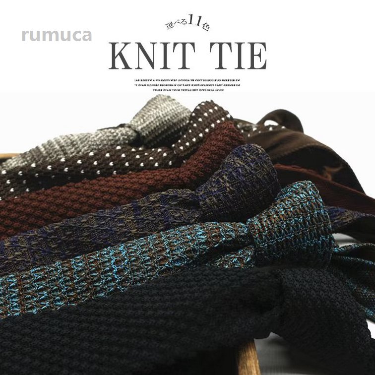 Neckties - プレゼント 父の日 細身ネクタイ 結婚式 ボーダー 流行 細目 ビジカジ ハート柄 無地 ニットタイ おしゃれ ネクタイ