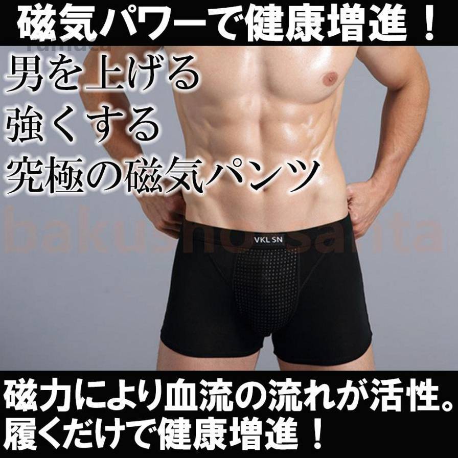 磁気パンツ ボクサーパンツ 4枚組 メンズ パンツ 毎日自信増大パンツ 健康増進 下...