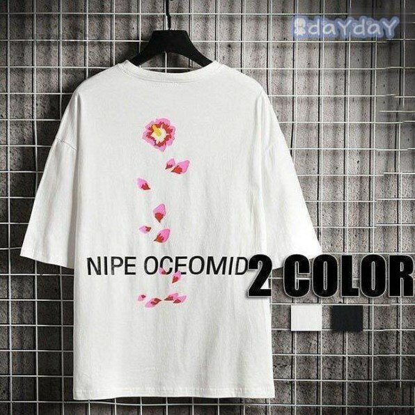 Rakuten - メンズファ ゆったりTシャツ 春物 夏物 ホワイト ブラック Tシャツ 大きいサイズ トップス 丸首Tシャツ 半袖 カットソー メンズ