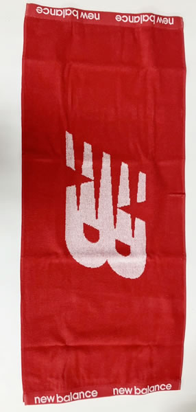ニューバランス newbalance 34x80cm ジャガードフェイスタオル LAM45772TRE チームレッド ビッグフライ..