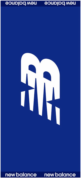 ニューバランス newbalance 34x80cm ジャガードフェイスタオル LAM45772TRY チームロイヤル ビッグフラ..