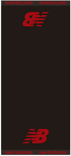 ニューバランス newbalance 34x80cm ジャガードフェイスタオル LAM55661BRD ブラック/レッド スモール..