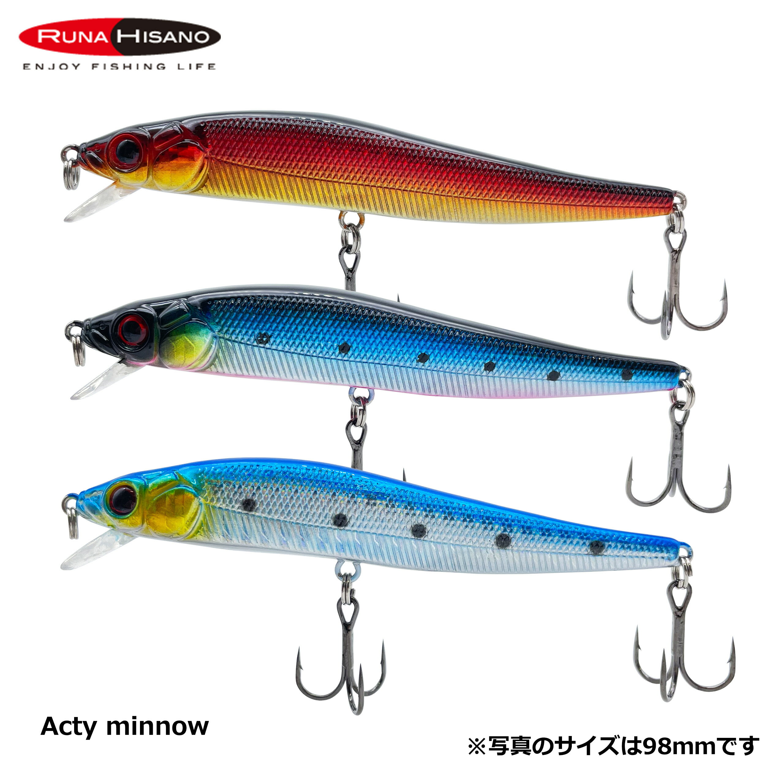 ルナヒサノ ルアー アクティミノー フローティング 3色 2サイズ シーバス