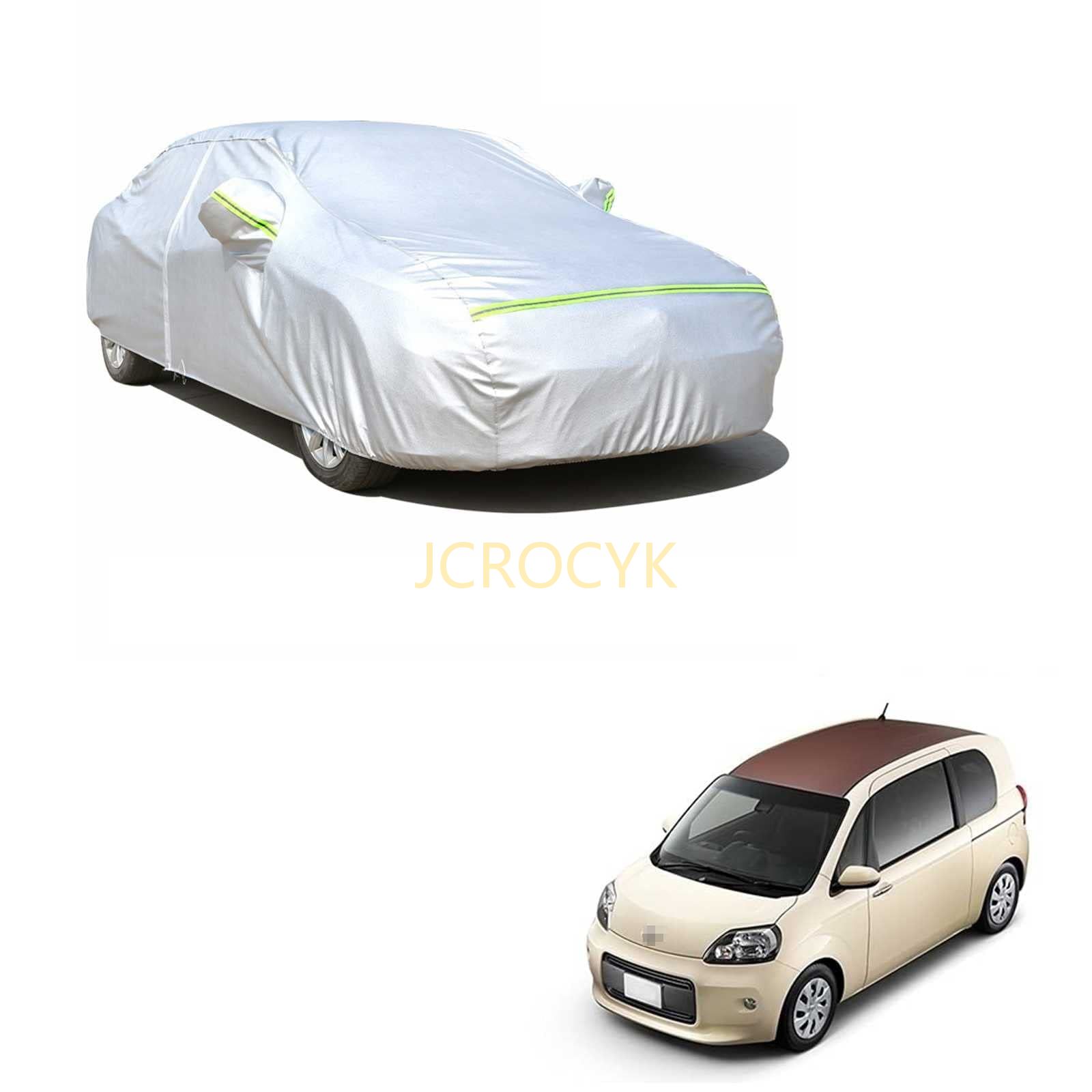 カーカバー トヨタ ポルテ NSP141 NCP145 2012年7月〜現行 専用カバー 純正 カーボディカバー 全天候型保護カーカバー UVカット 凍結防止カバー 防水 防塵 スクラッチ耐性 (収納袋付) (シルバー)