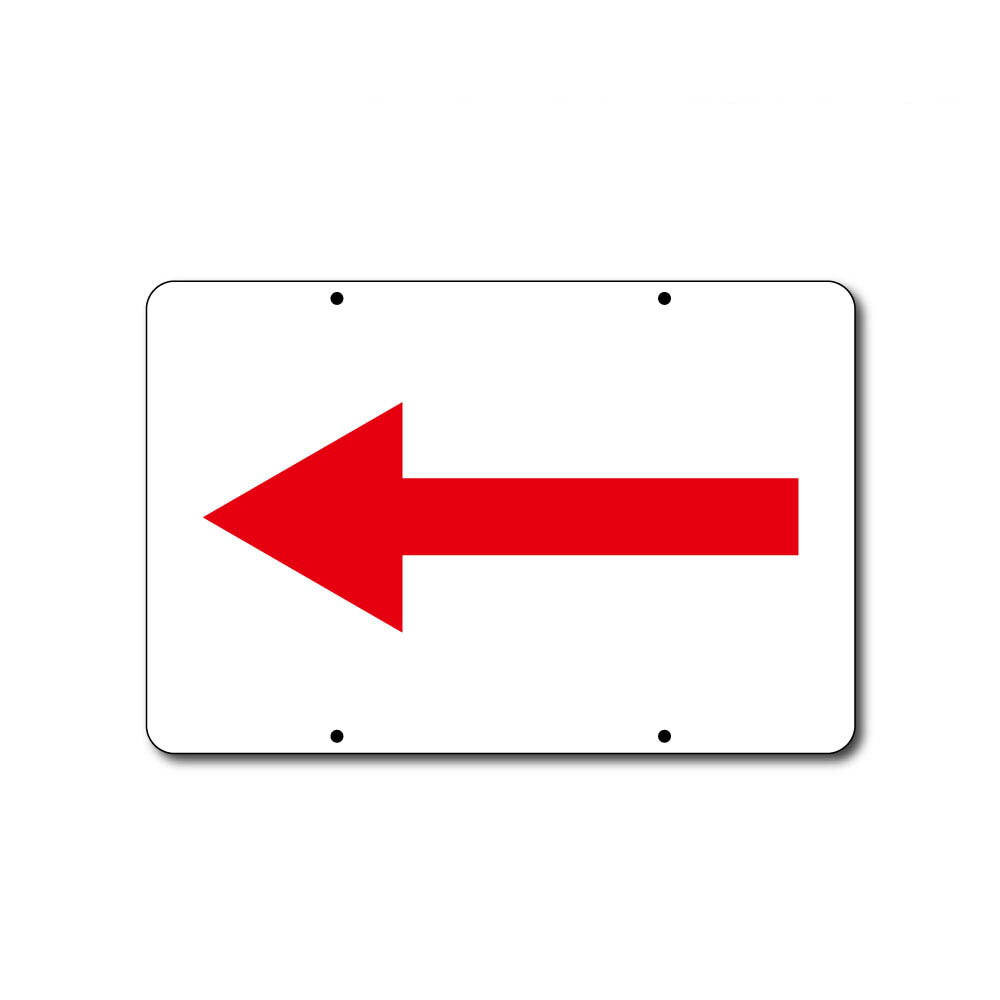 カラーコーン用看板 「←(矢印のみ)」×2枚　 両面用　全面反射【三角コーン・パイロン用標識サイン】 2