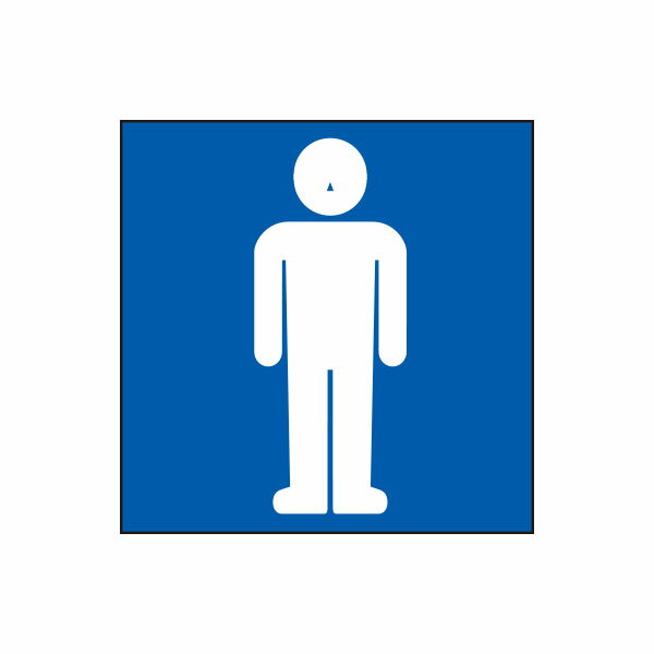 Rakuten - 案内標識ステッカー（男性ピクト）　100×100　DR-240