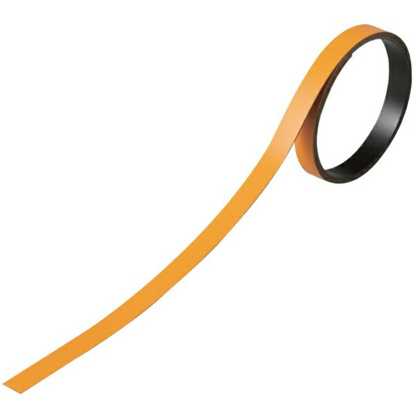 樂天商城 - テープ状カラーマグネット オレンジ 10mm幅×1m×0.8mm 3本組 312015　日本緑十字