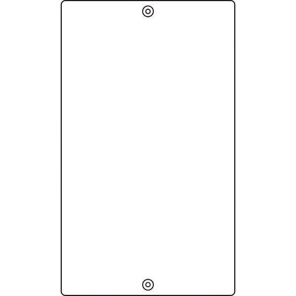 構内用標識 白無地タイプ 680×400mm スチール 山型 108510　日本緑十字