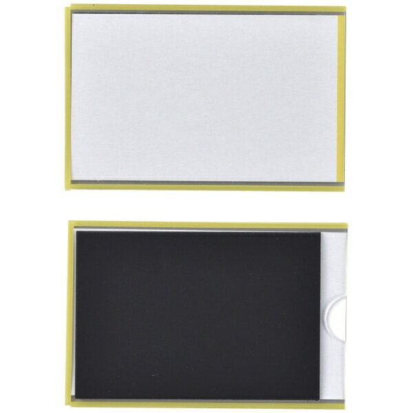 Rakuten - カードケース（裏マグネット付） 黄 61×92mm 10枚組 硬質タイプ 305111　日本緑十字