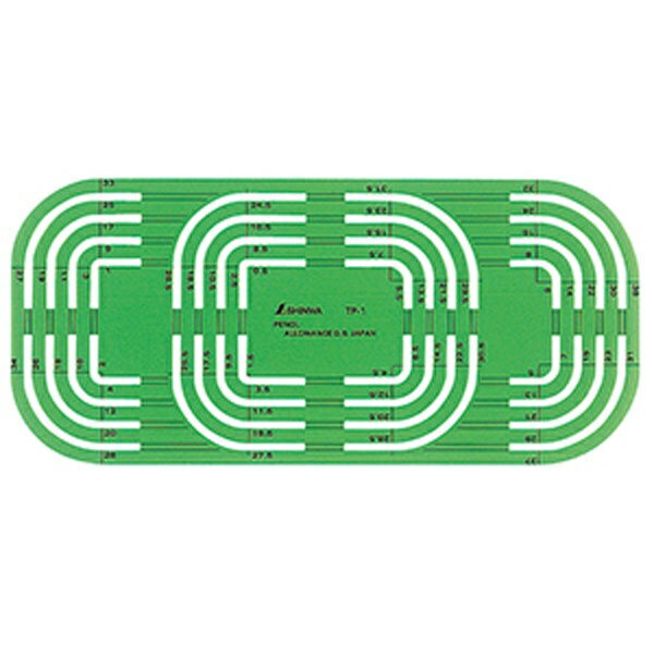 樂天商城 - シンワ測定 テンプレート図形定規TP-1コーナー定規 66031