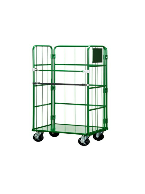 樂天商城 - ラスティーパレット　RC-5C　カゴ車　底板鉄板　グリーン　1100×800×1700mm　09428RC5C　コンドーテック