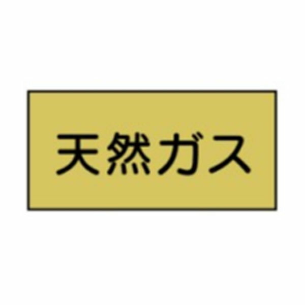 流体名表示ステッカーガス用　天然ガス　10枚1組　特大70×150　19(4.0)
