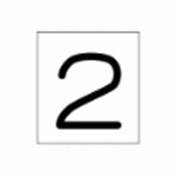 配管数字2 大 50×50 10枚1組 ステッカー