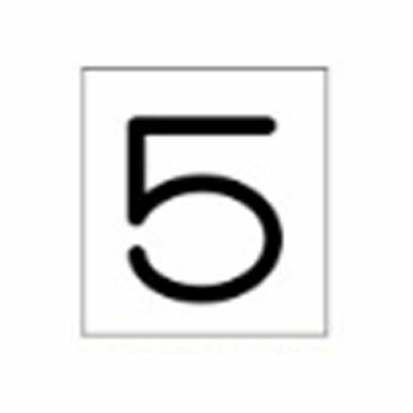 配管数字5 大 50×50 10枚1組 ステッカー