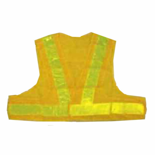 ショート丈反射ベスト V50-S型 テープ幅50mm 黄色メッシュ×黄色反射 V50-YL-S