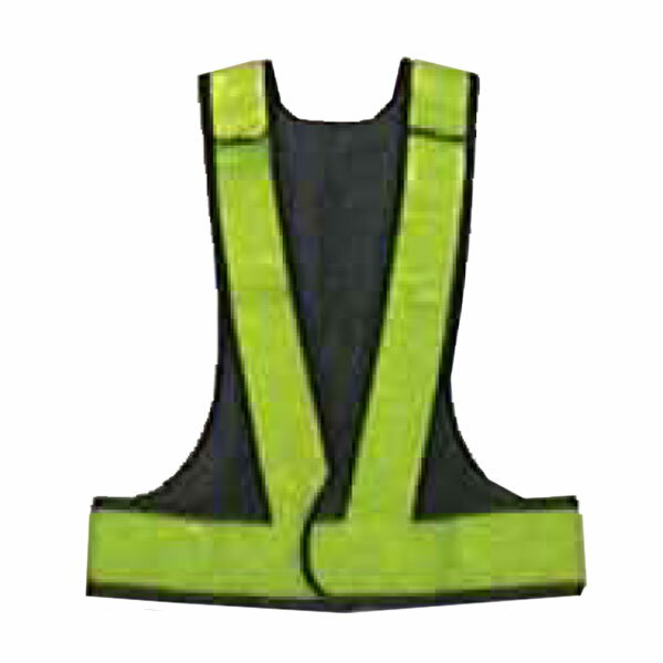 高輝度反射ベスト V70サイズ調整型 テープ幅70mm ダイヤモンド柄 背面逆A型 紺メッシュ×黄色反射 V70-B..