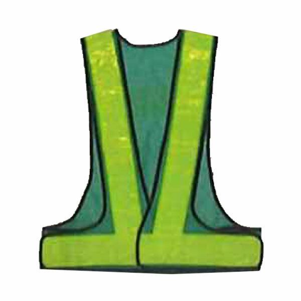 高輝度反射ベスト V70型 テープ幅70mm ダイヤモンド柄 背面逆A型 緑×蛍光黄色 V70-GL