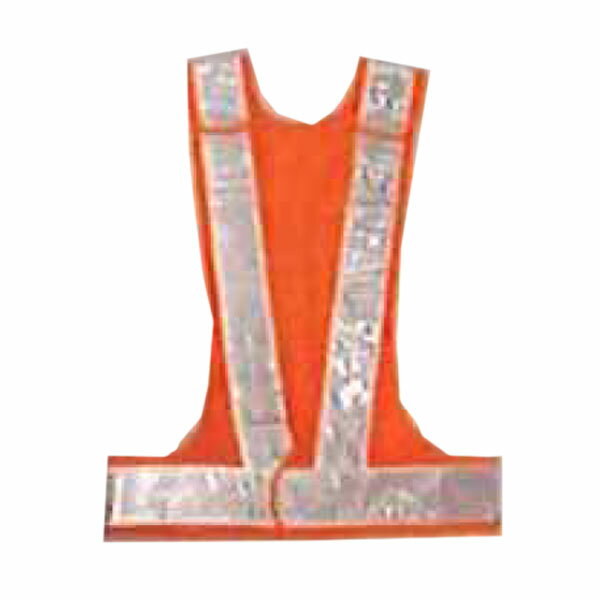 高輝度反射ベスト V70サイズ調整型 テープ幅70mm ダイヤモンド柄 背面逆A型 オレンジメッシュ×白反射 V..