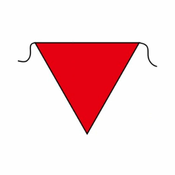 樂天商城 - 赤無地　三角旗　ターポリン製　450m/m No.19(大)