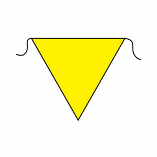 樂天商城 - 黄無地　三角旗　軟質ビニール製　280m/m No.8(小)
