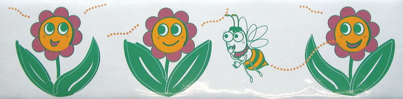 サンコー　プラフェンス用シール　(花)　900×220　8Y2082　三甲(4.0)