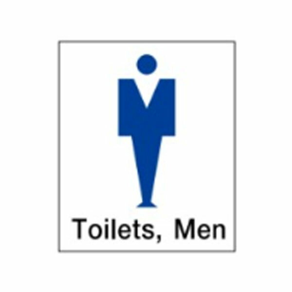 Rakuten - 絵文字標識　Toilets, Men　230×200×4　トイレ表示　入口表示　男子トイレ　アクリル製　ピクトグラフ　ピクトグラム　ピクト1(B)(小)